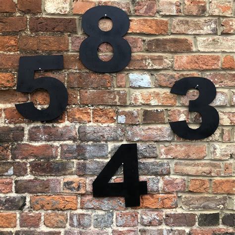 4 black metal house numbers|5 inch house numbers black.